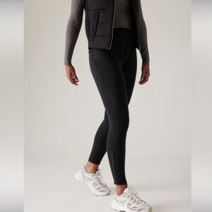 ATHLETA Delancey Moto Tight Black size Small Tall
